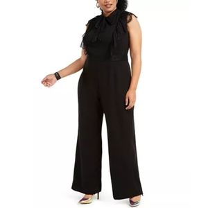 BETSEY JOHNSON PLUS SIZE LACE TRIM JUMPSUIT
